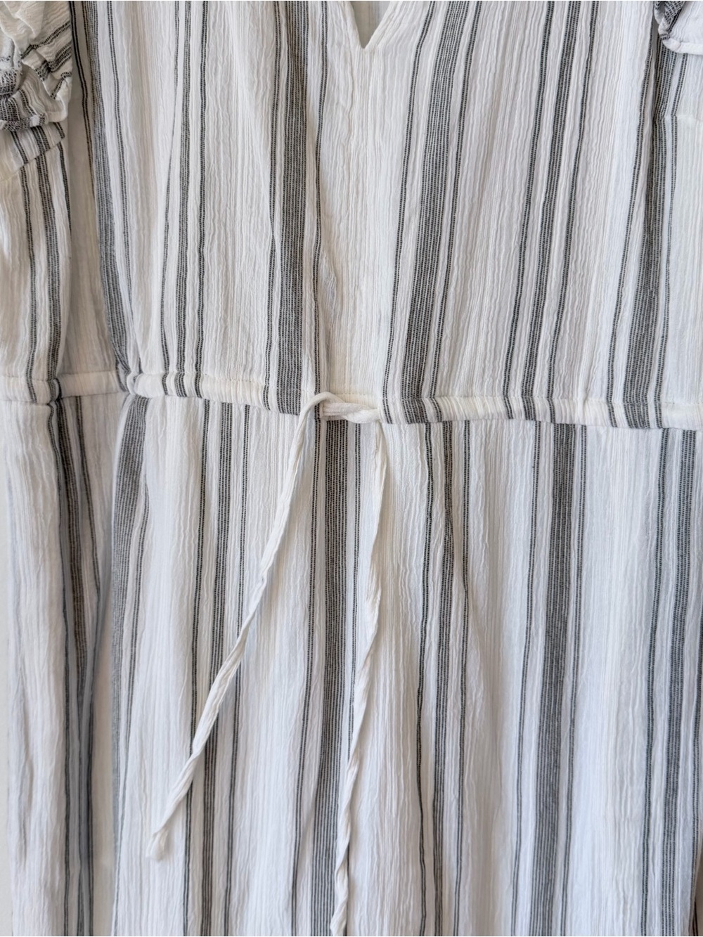 Able Cream & Gray Striped V-Neck Maxi Dress - Picture 5 of 9